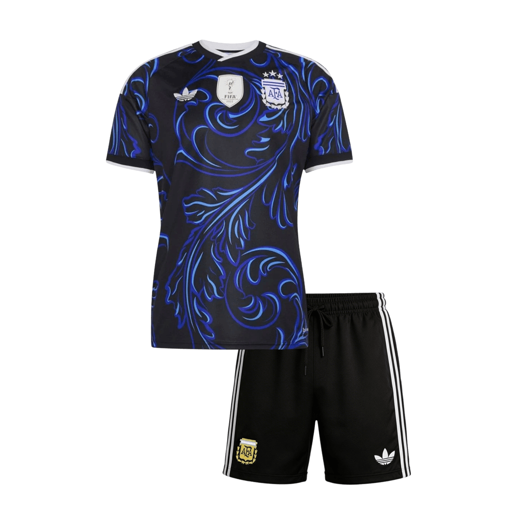 Vente Flash Argentine Extérieur Maillot Kit - Coupe du Monde 2026 Enfant Noir