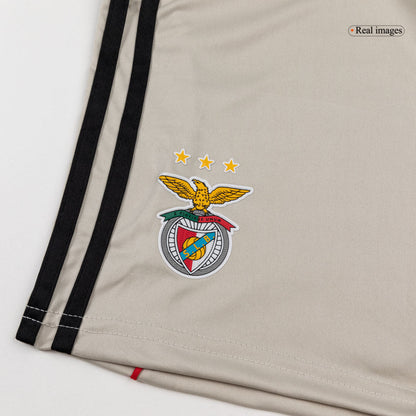 Lisbonne Extérieur Maillot Kit 2025/26 Junior Beige