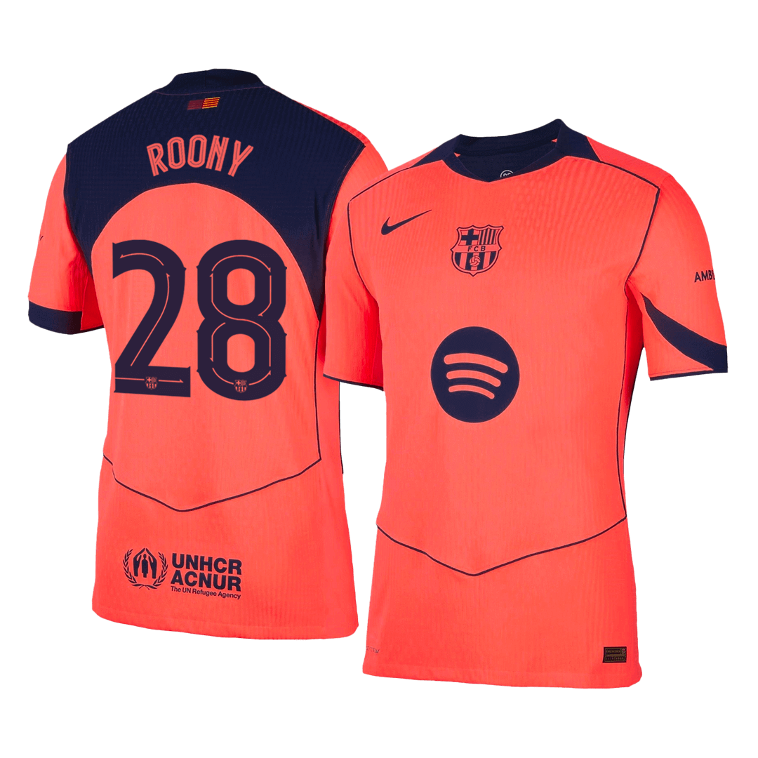 ROONY #28 Barcelona Derde Shirt 2025/26 Oranje Speler