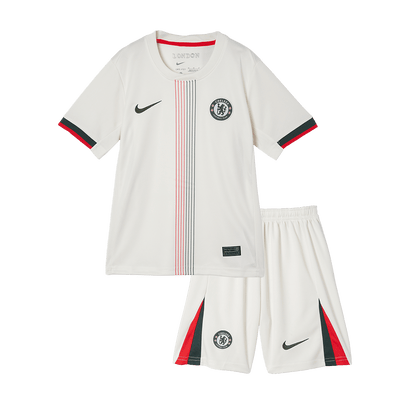 Vente Flash Chelsea Extérieur Maillot Kit 2025/26 Enfant Blanc