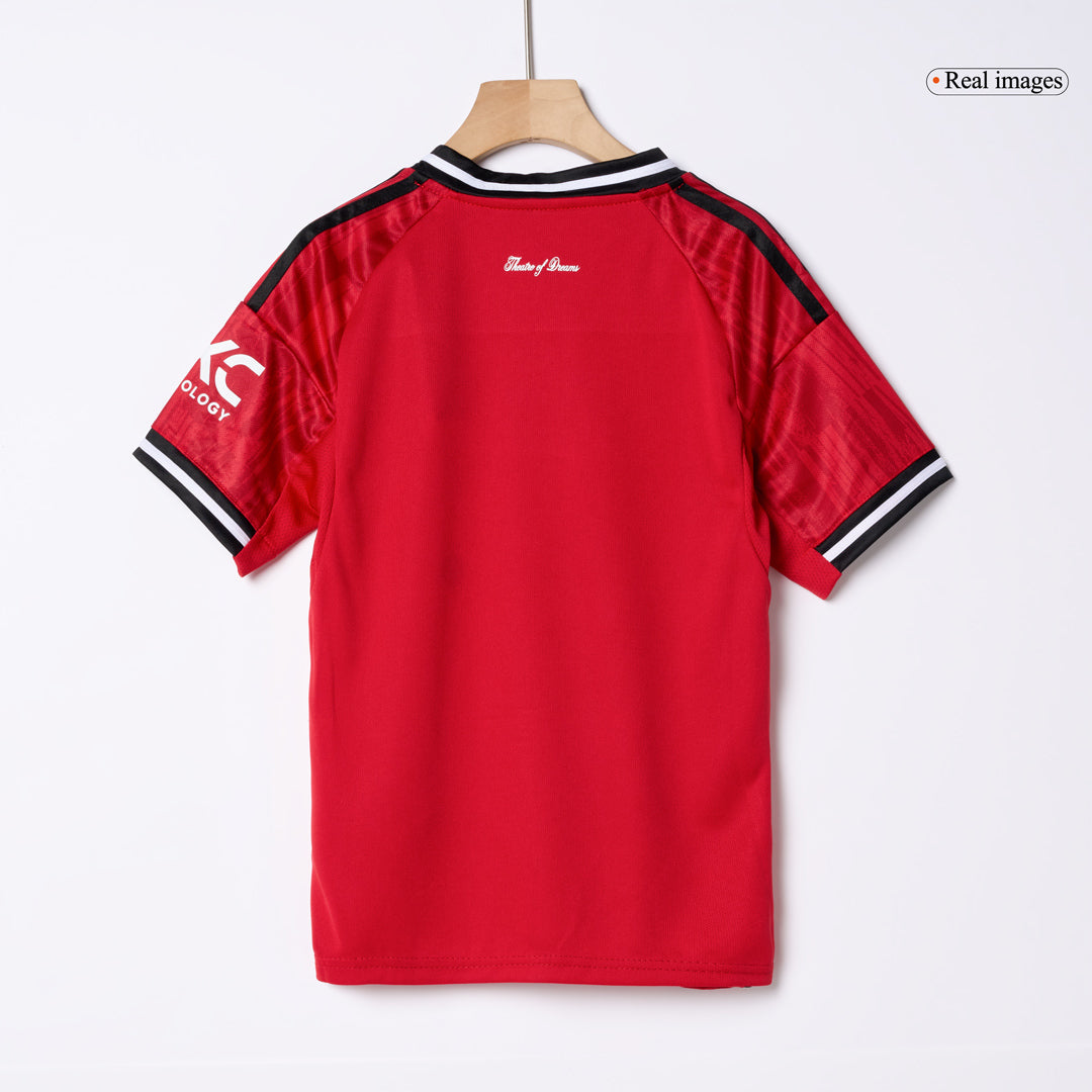 Manchester United Thuisshirt Kit 2025/26 Junior Rood
