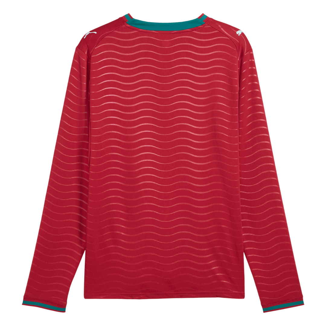 Portugal Domicile Maillot Manches Longues - Coupe du Monde 2026 Rouge Grande Taille