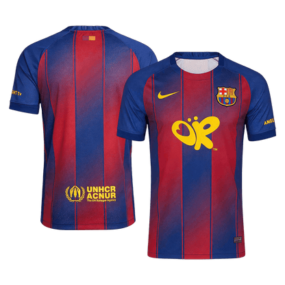 Barcelone Domicile Maillot 2025/26 Rouge&Bleu Grande Taille