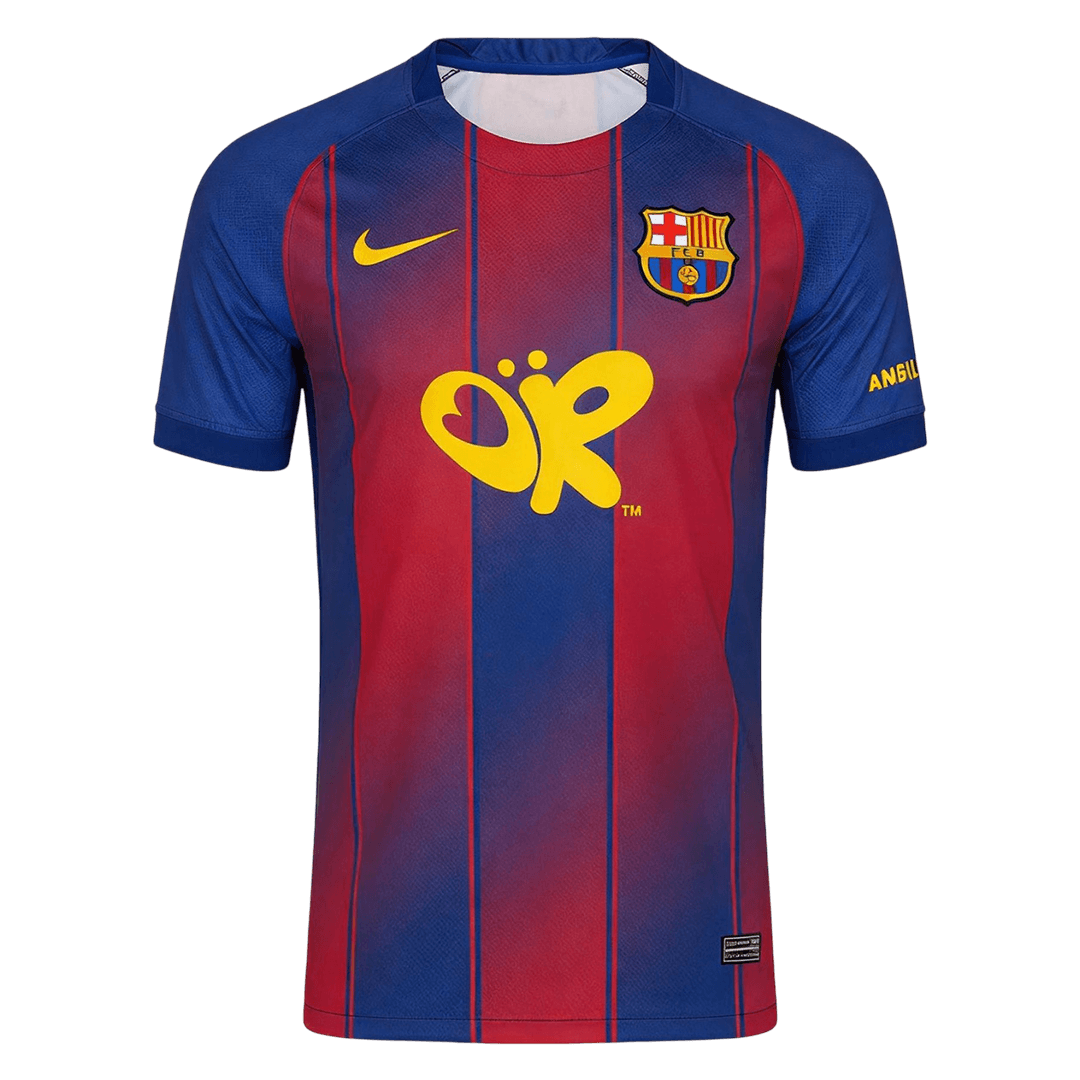 Barcelone Domicile Maillot 2025/26 Rouge&Bleu Grande Taille