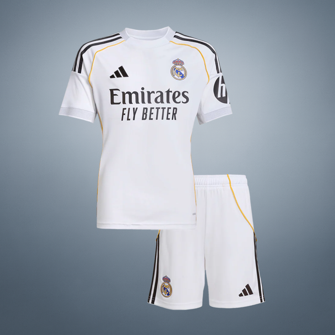 Vente Flash Real Madrid Domicile Maillot Kit 2025/26 Enfant