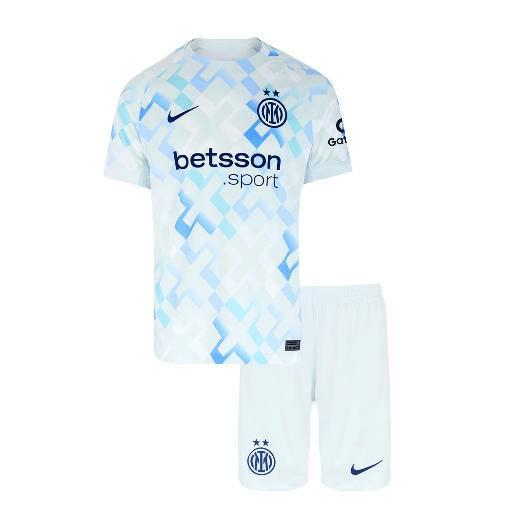 Vente Flash Inter Milan Extérieur Maillot Kit 2025/26 Enfant Blanc