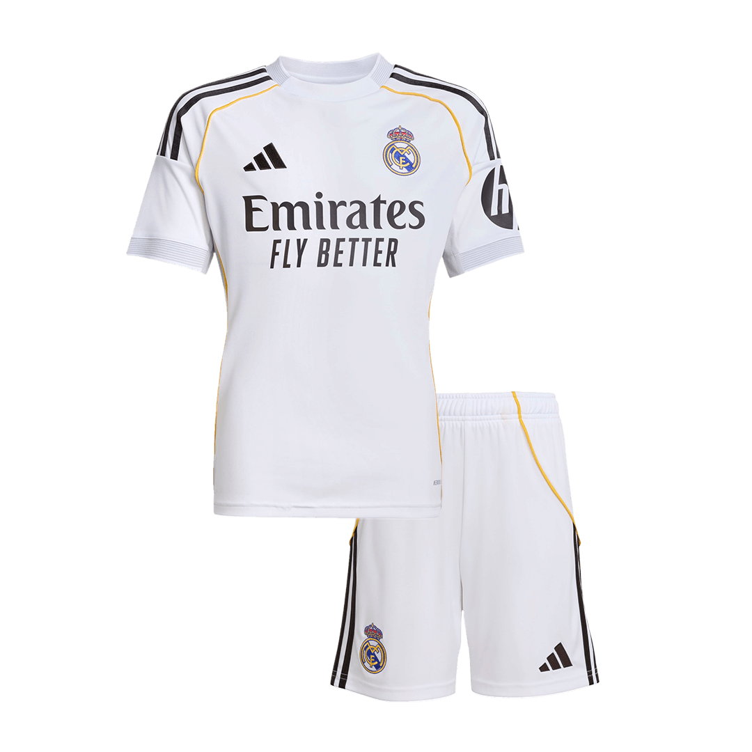 Vente Flash Real Madrid Domicile Maillot Kit 2025/26 Enfant